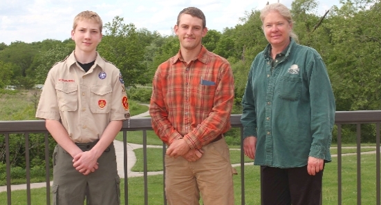 Tim Konfrst receives $500 from BBAS for Eagle Scout Project- invasive species display and boot scrapers.